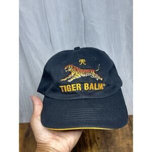 Tiger Balm Hat Cap Strap Back Official Black Embroidered Logo Adjustable